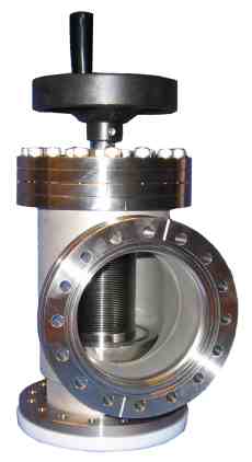 Manuell vinkelventil med "bonnet seal" av metall NW16CF-NW100CF